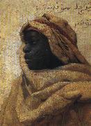 Peder Monsted Portrait of a Nubian Spain oil painting artist